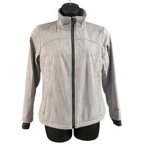 Free Country Women's Gray Free Cycle Soft Shell Fleece Lined Zip Jacket Large